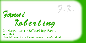 fanni koberling business card